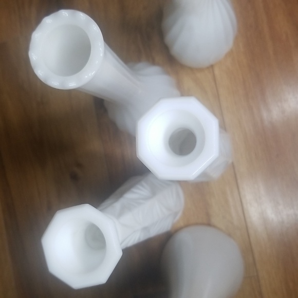 Vintage Milk Glass Vases-Set of 6 - Picture 6 of 16